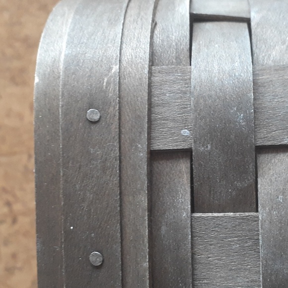 2008 Lonaberger dark brown tall tissue basket. - Picture 11 of 13